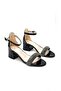 Kindep Mini Single Strap Heeled Children's Evening Dress Shoes Black