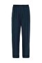 Navy Blue Linen Blend Jogger Men's Trousers - 5