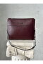 Arm and Shoulder Bag Genuine Leather Monica Model Burgundy - 3
