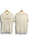 Five Star / Men's Ecru Cream Color T-Shirt / 100% Cotton Premium Quality / Regular Fit - 2