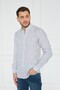 Giorgianni Collar Button Striped Linen Slim Fit Shirt - 3