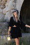 Black Layered Tie-Waist Skirt - 2
