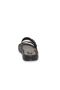 Black Double Buckle Orthopedic Sole Daily Stylish Slippers - 3