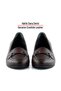 Elize Burgundy Genuine Calfskin Thick Heeled Loafer Shoes - 4