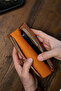 Business Plus Cashmere Pattern Db Genuine Leather Long Wallet with Phone Compartment Birthday & Father's Day Gift - 2