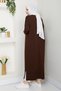 Women's Mercerized Button Detailed Full Length Knitwear Cardigan - 5
