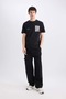 Cotton Regular Fit Crew Neck Printed Short Sleeve T-Shirt - 2
