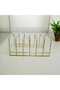 Metal Gold Plated 6 Compartment Wrought Iron - Square Plate Rack