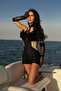 Black Illusion Sequin Dress - 3