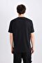 Cotton Regular Fit Crew Neck Printed Short Sleeve T-Shirt - 6