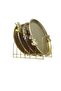 Metal Gold Plated 6 Compartment Wrought Iron - Square Plate Rack - 3