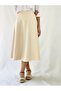 Cream Six Piece Maxi Woven A-Line Skirt - 2