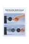 Retractable Data Cable Type-C to Type-C, 100W, 1m, Basues, Free2Draw Mini, Black - 2