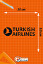 Thy Turkis Airlines Sticker Label 20X5.5 cm – Vehicle – Engine – Laptop – Helmet Sticker Sticker - 3
