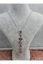 Silver Color Seven Color Stone Steel Y Necklace - 6