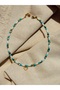 Turquoise and White Coral Stone Heart Detailed Women's Necklace - 5