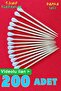 200 Pieces Decorative Drop Pearl Fancy Cake Toothpick -6,5Cm Engagement Promise Fancy Toothpick with Pearls Drop Beads