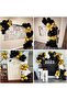 Black White Gold Confetti Balloon Set - 80 Piece Party Balloon + Chain and Tape with Gift - 5
