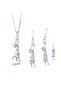 Yiwu Women's Jewelry Set for Stylish Accessories Cute Animal Cat Kitten Necklace Earrings Set - 3