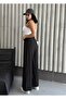 Women's Black Elastic Waist Palazzo Pants - 5