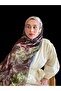 Antique Beige Patterned Shawl Lina 25062507340 - 4