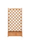 Planter with Trellis Brown Solid Wood Fir - 2