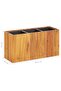 Garden Raised Bed with 3 Pots Solid Acacia Wood - 3