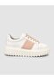 Monamae 100% Genuine Leather White - Powder Women's Sports Shoes