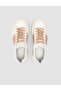 Monamae 100% Genuine Leather White - Powder Women's Sports Shoes - 4