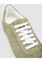 Monamae 100% Genuine Leather Green Suede Women's Sports Shoes - 6