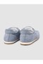 Monamae 100% Genuine Leather Blue Suede Women's Sports Shoes - 3