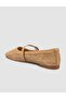 Straw Beige Women's Ballerinas - 5
