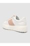 Monamae 100% Genuine Leather White - Powder Women's Sports Shoes - 5