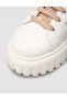 Monamae 100% Genuine Leather White - Powder Women's Sports Shoes - 7
