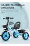Kids Trikes, with Storage Basket, Adjustable Seat, Balance Bike for 1-6 Years Boys and Girls (Blue) - 3