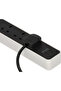 شريط طاقة إيكولور رباعي الاتجاهات بمنفذي USB مع زر أمان للصمامات بطول 3 أمتار - 6