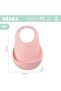 Σαλιάρα σιλικόνης Beaba Old Pink - 4