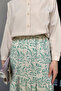 Stone Green Women's Three Layer Patterned Hijab Viscose Skirt - 3