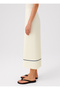 Ecru Pleated Long Skirt - 3