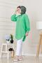 Oversize Tunic with Stone Detail on the Chest - Water Green - 2