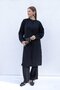 Black-Embroidery Detailed Modal Trousers Suit