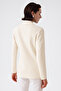 Ecru V-Neck Buttoned Women's Jacket - 6