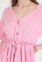 Pink 100% Cotton Ruffle Sleeve Detailed Button Dress 4781A - 4