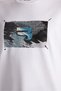 Relax Fit Relaxed Cut Cotton Front Print and Embroidery Detail Crew Neck Ecru Men's T-Shirt - 3