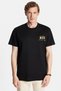 Relax Fit Relaxed Fit Cotton Front and Back Print and Embroidery Detail Crew Neck White Black T-Shirt - 4