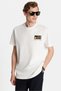 Relax Fit Relaxed Fit Cotton Front and Back Print and Embroidery Detail Crew Neck White Men's T-Shirt - 2