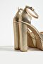 Women's Genuine Leather Platform Shoes Gold - 4
