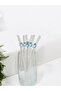 Glass Straws Transparent Penguin Figured Set of 6 Straws