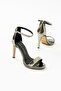 Clover Women's Single Strap Classic Heeled Shoes Silver Patent Leather - 3