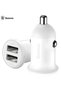 Incarcator auto Baseus Grain Pro, 2x USB, 4.8A (Alb) - 4